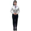 새틴그레이조끼검정긴바지