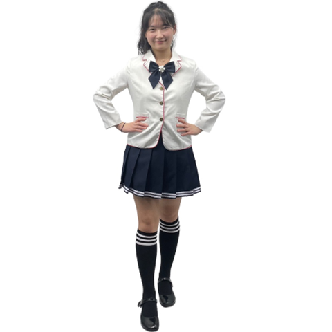 화이트 원피스 레드핑자켓A