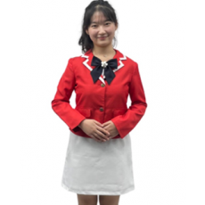 레드자켓화이트원피스정장