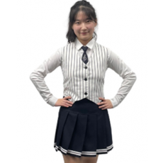 줄무늬조끼블랙치마